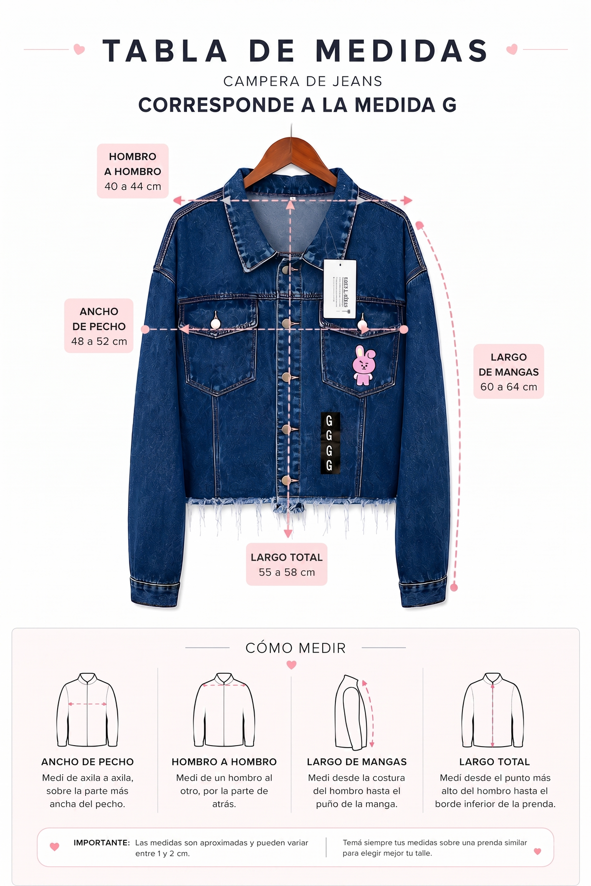 Chaqueta Denim "What Is Your Love Song?: BTS Edition" Fanmade