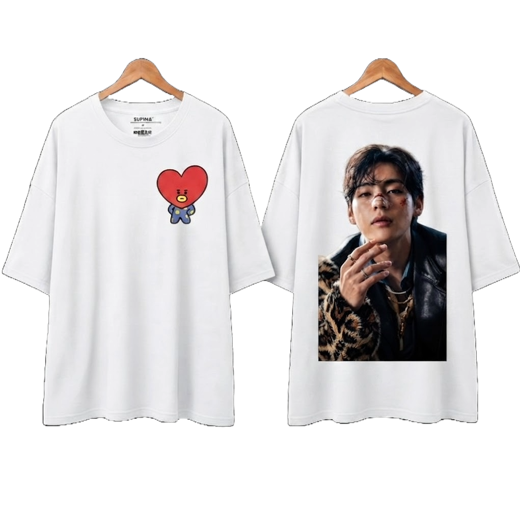 Remera Oversize "Tata & V Style: V Taehyung Edition" Fanmade