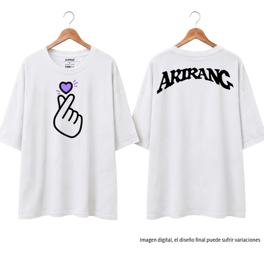 Remera Oversize "Finger Heart Arirang: BTS Edition" Fanmade