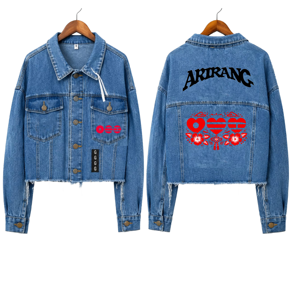 Chaqueta Denim "Arirang Hearts" – Edición Especial BTS Fanmade