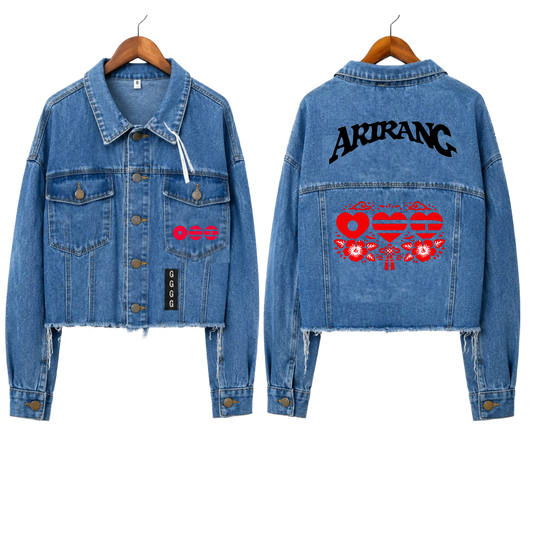 Chaqueta Denim "Arirang Hearts" – Edición Especial BTS Fanmade