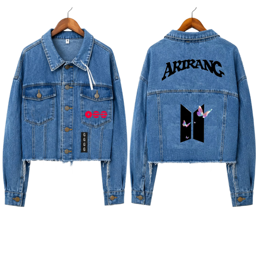 Chaqueta Denim "Arirang Butterflies: BTS Edition" Fanmade