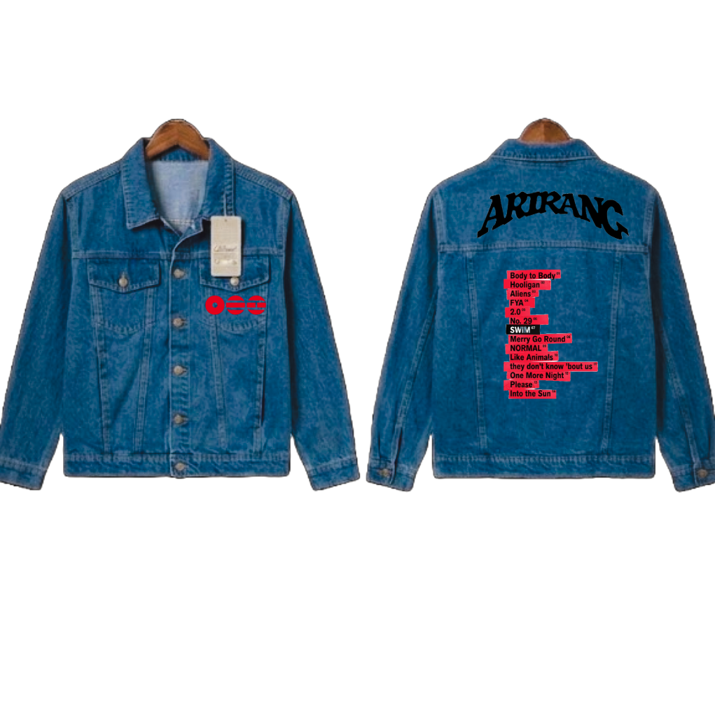 Chaqueta Denim "Tracklist Arirang: BTS Edition" Fanmade