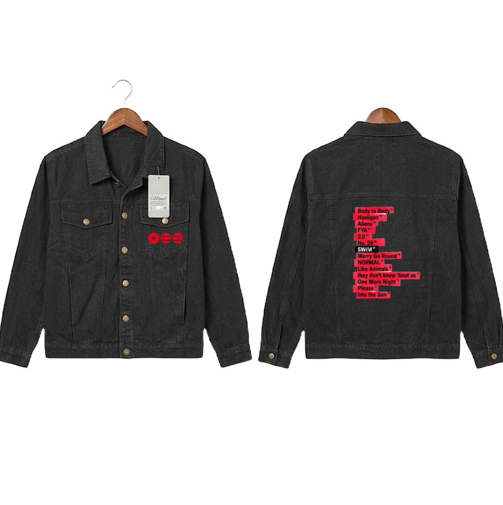 Chaqueta Denim "Tracklist Arirang: BTS Edition" Fanmade