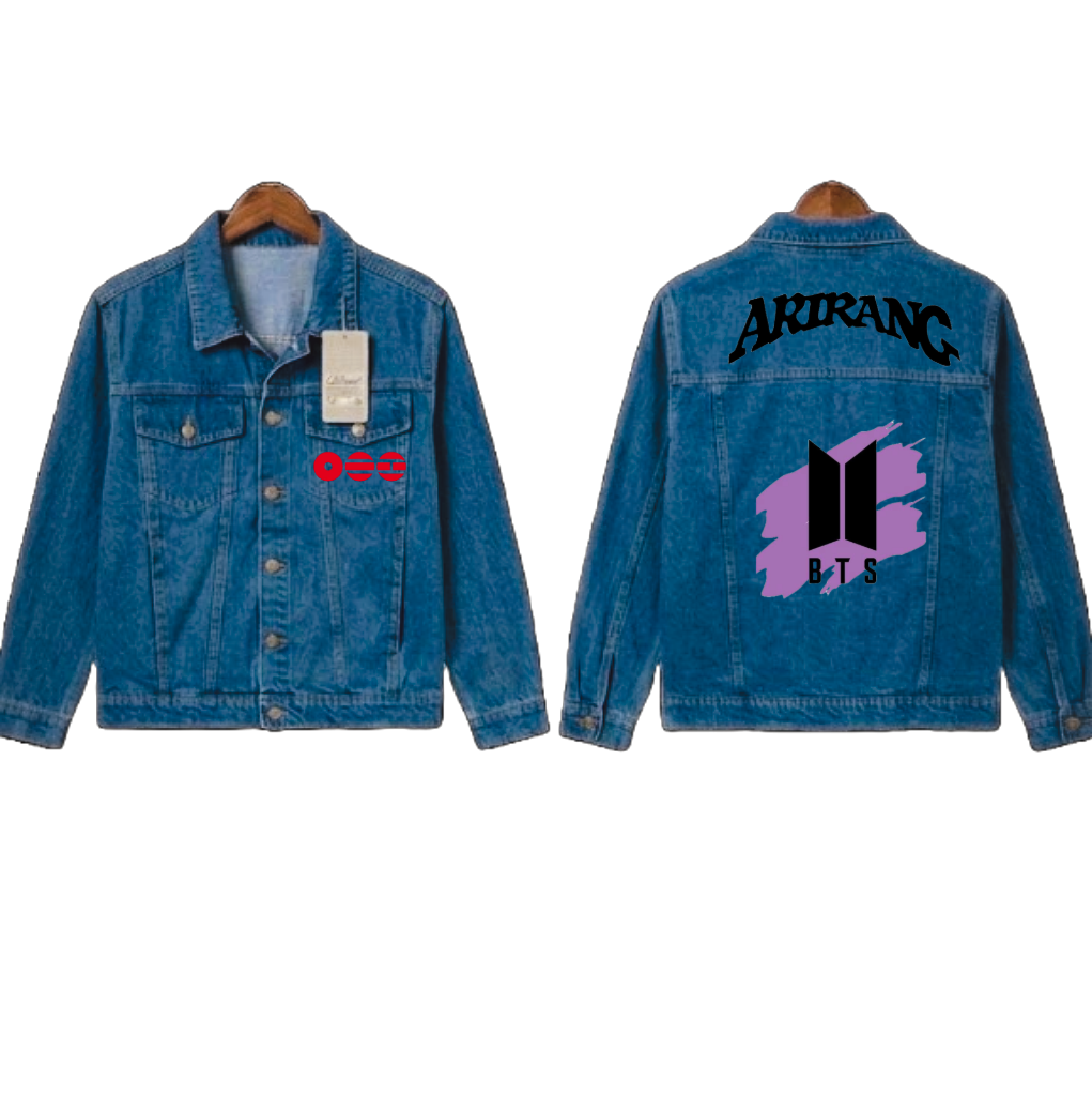 Chaqueta Denim "Arirang Purple Brush: BTS Edition" Fanmade
