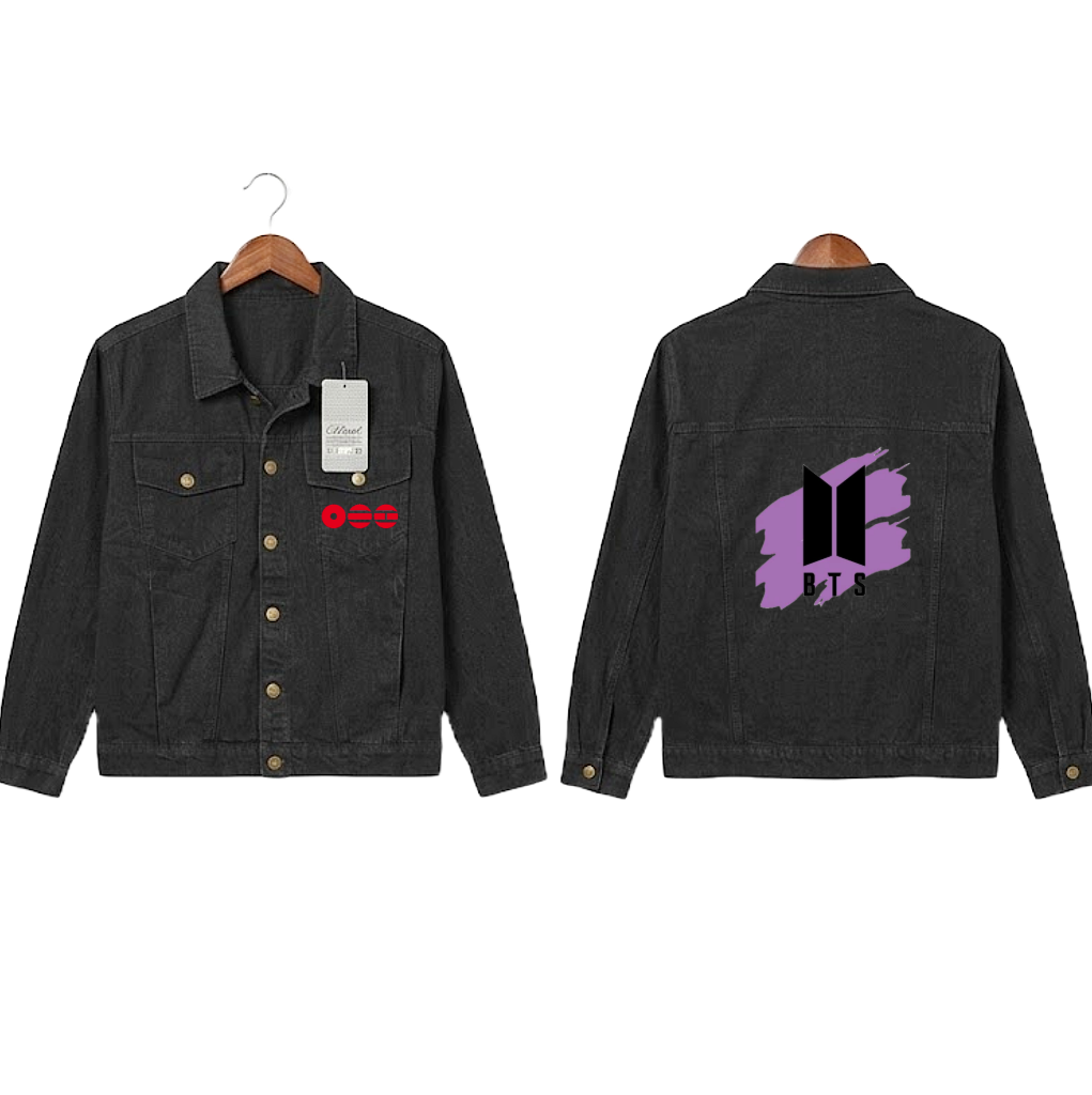 Chaqueta Denim "Arirang Purple Brush: BTS Edition" Fanmade