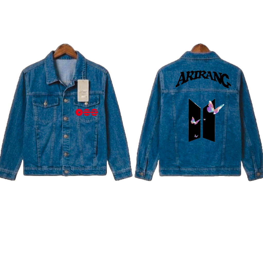 Chaqueta Denim "Arirang Butterflies: BTS Edition" Fanmade