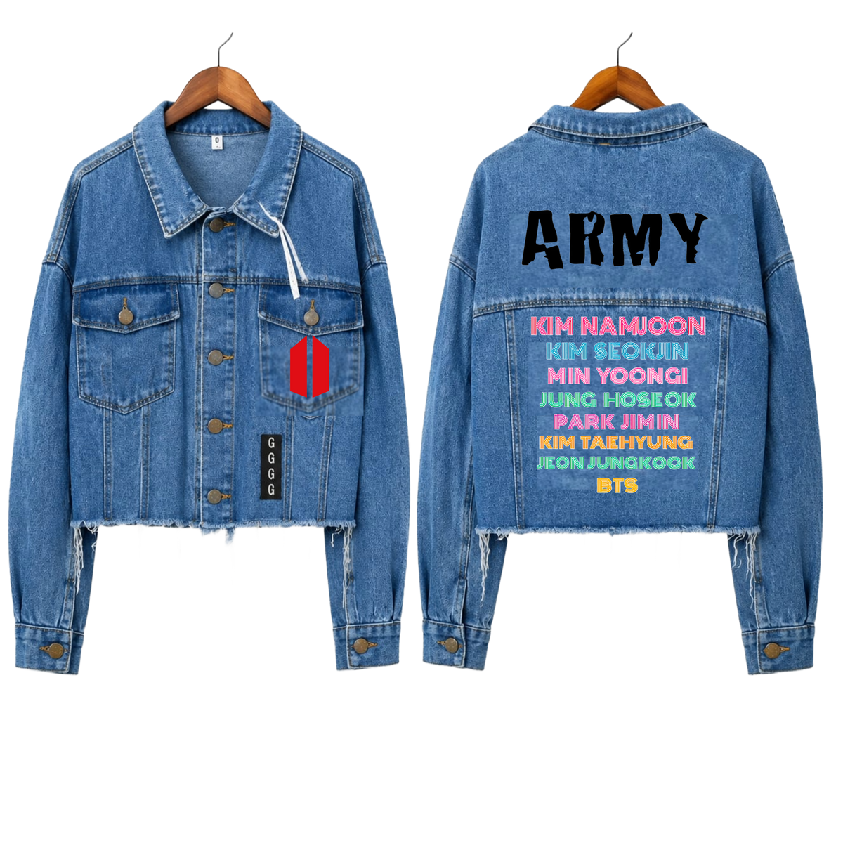 Chaqueta Denim "The Fanchant: ARMY Edition" Fanmade