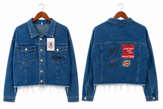 Chaqueta Denim "Not Today & Quotes: BTS Edition" Fanmade