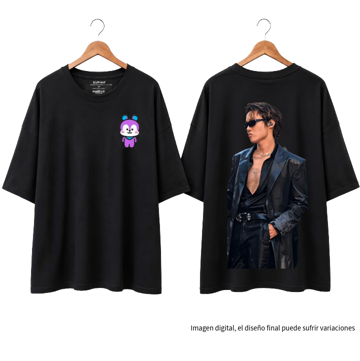 Remera Oversize "J-Hope Leather Style: BTS Edition" Fanmade