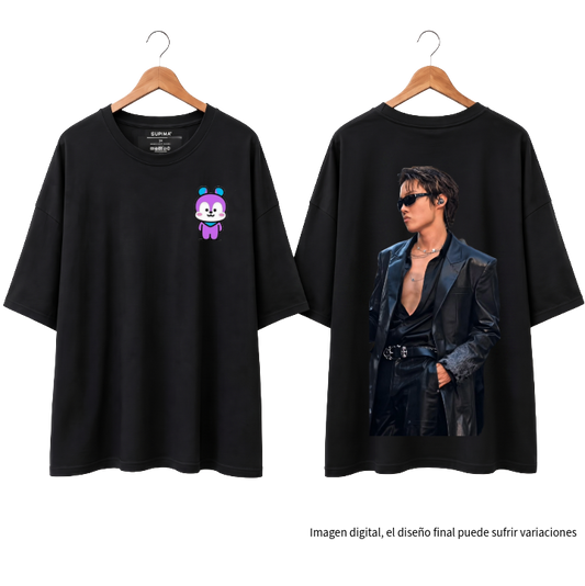 Remera Oversize "J-Hope Leather Style: BTS Edition" Fanmade
