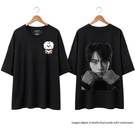 Remera Oversize "RJ & Worldwide Handsome: Jin Edition" Fanmade