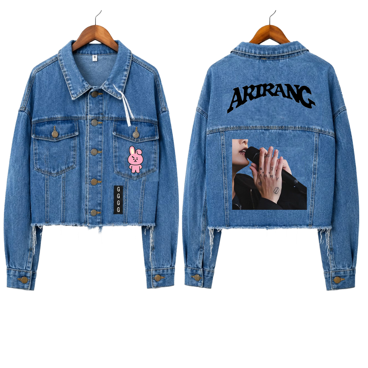Chaqueta Denim "Golden Maknae Voice: Jungkook Edition" Fanmade
