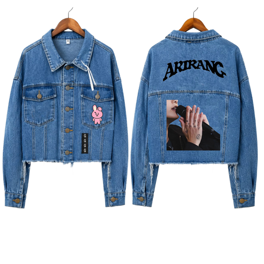 Chaqueta Denim "Golden Maknae Voice: Jungkook Edition" Fanmade