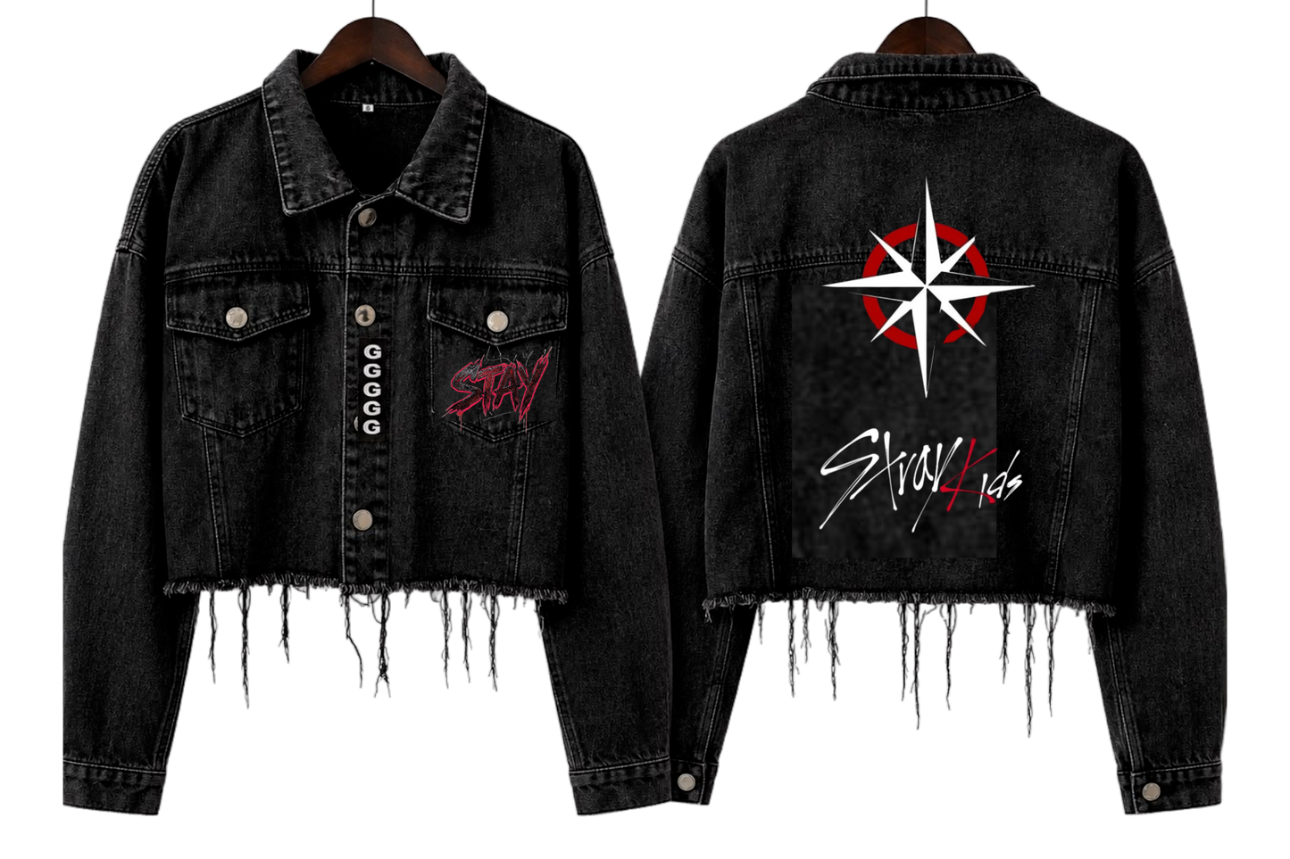 Chaqueta Denim "Compass Road" – Edición Stray Kids Fanmade