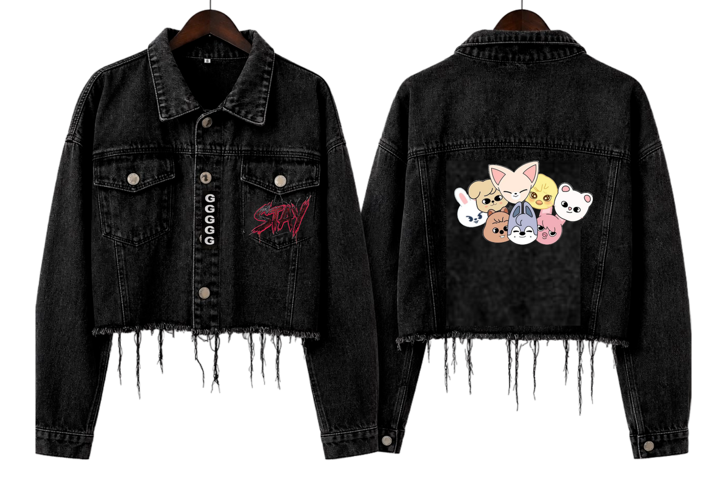 Chaqueta Denim "SKZOO Pack" – Edición Stray Kids Fanmade