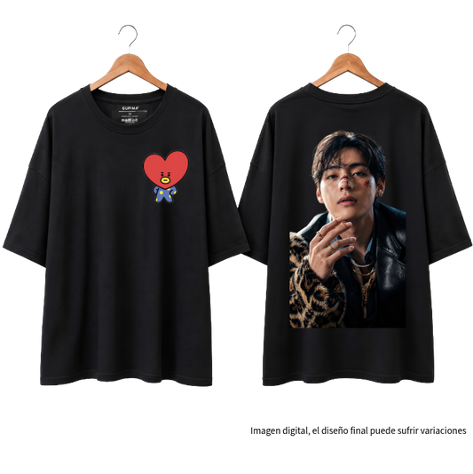 Remera Oversize "Tata & V Style: V Taehyung Edition" Fanmade