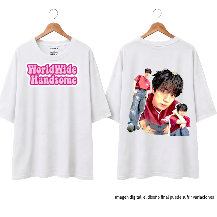 Remera Oversize "Worldwide Handsome: Jin Edition" Fanmade