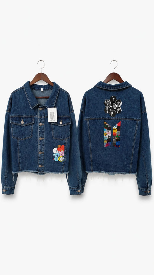 Chaqueta Denim "BT21 & Hexagon Eras: BTS Edition" Fanmade