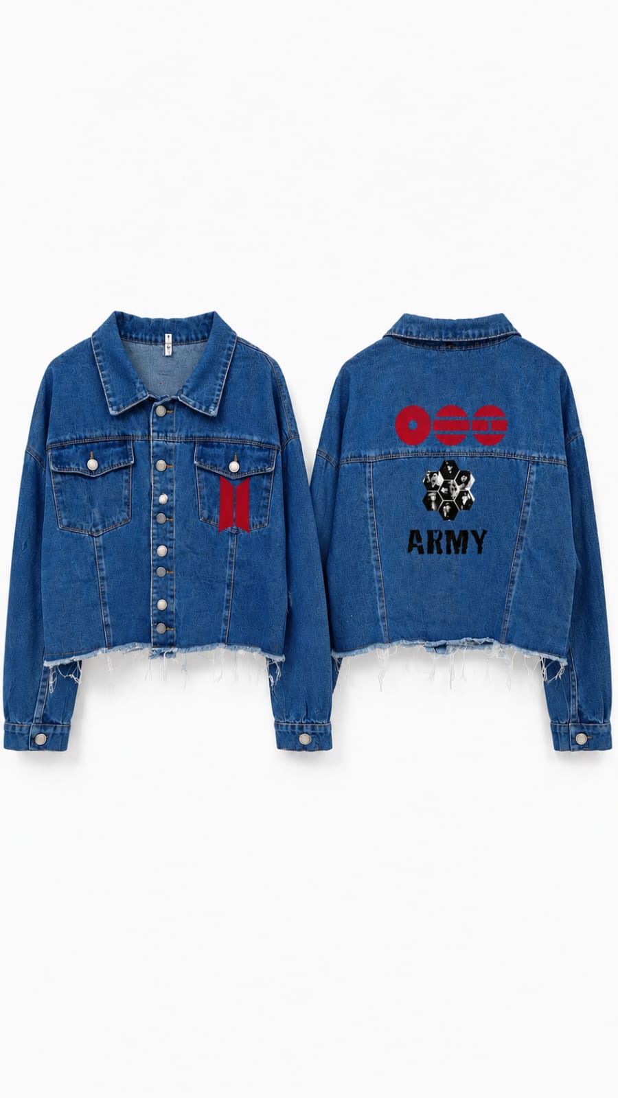 Chaqueta Denim "Hexagon Army: BTS Edition" Fanmade