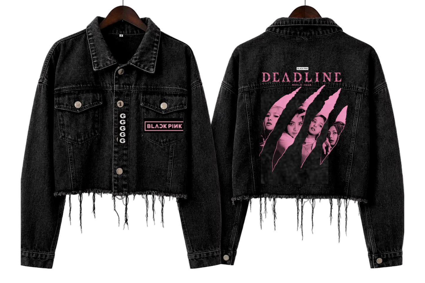 Chaqueta Denim "Deadline Claws: Blackpink Edición Fanmade